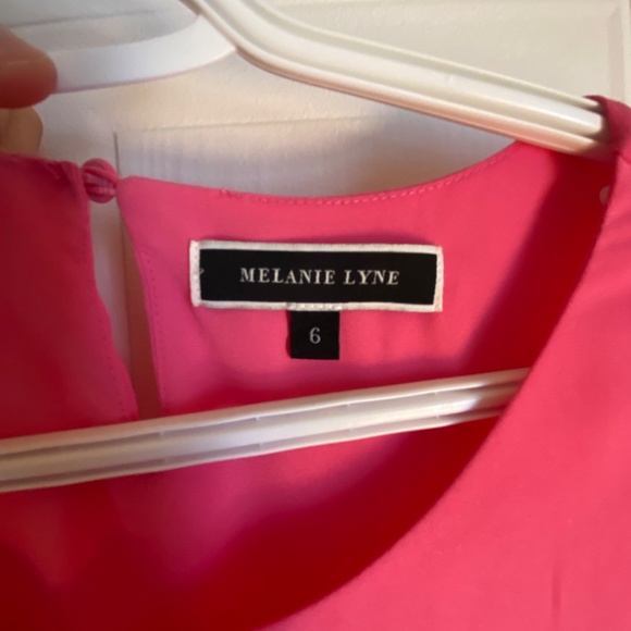 NWOT Melanie Lyne sleeveless double layered pink blouse - Picture 3 of 5